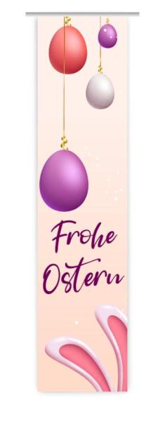 Flächenvorhang mit tollem Ostermotiv mit weißem Hintergrund